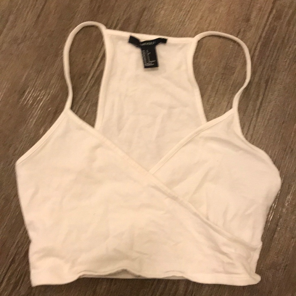 White Forever 21 Crop Top